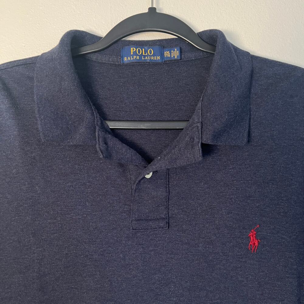 POLO Ralph Lauren Short Sleeve Polo - Mens XXL - Navy with Red Polo Logo